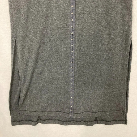 We the Free Dark Gray Drop Needle Rib Venice Tunic Dress Medium - Picture 5 of 12
